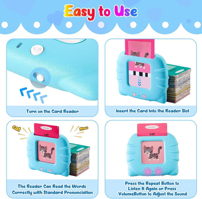 Talking Flash Cards Pocket Speech Toys - 336 Sight Words Montessori Audible Spee